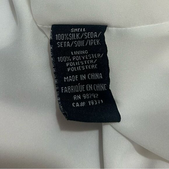 Tibi Silk Slip Dress S Ivory Embroidered Drop Waist Victorian Coquette Shift - Picture 10 of 12